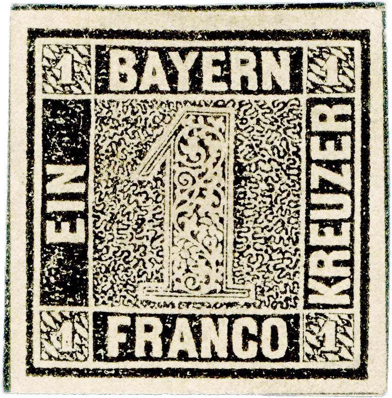 erste deutsche Briefmarke