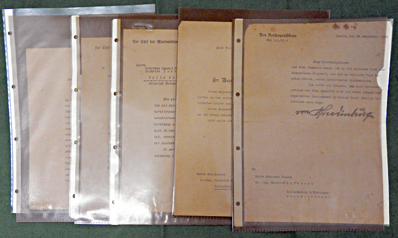 Ehrhardt-Konvolut Dokumente